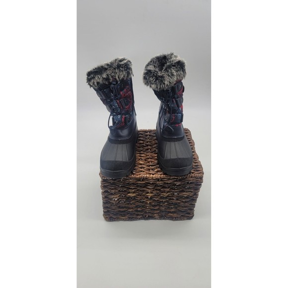 Dream kids SZ 4 Pairs Unisex Navy Black Lined Waterproof Snow Boots. - Picture 2 of 7